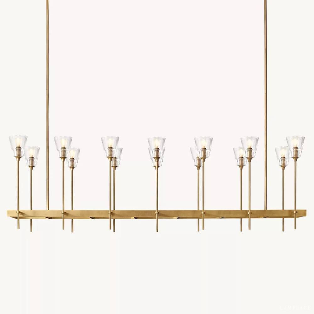 Torche Sculpted Glow Rectangular Chandelier 67"