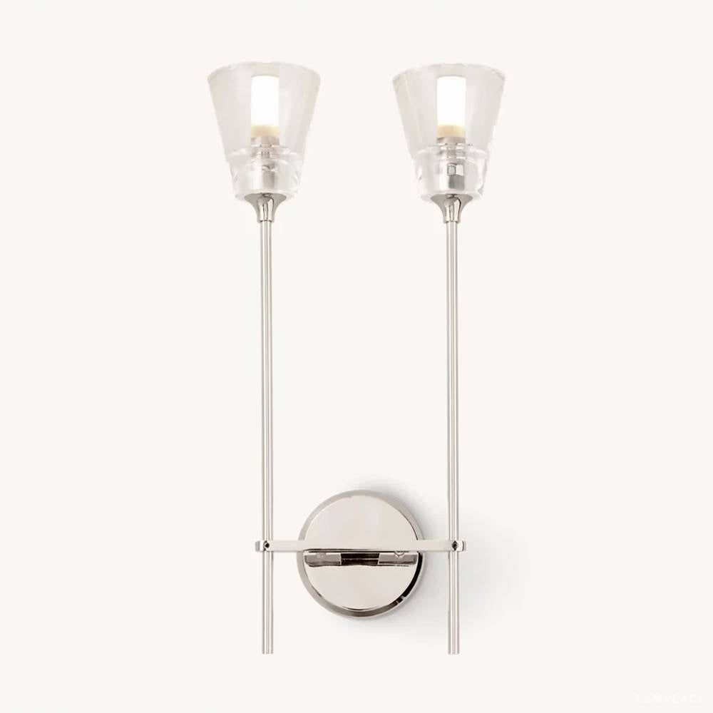 Torche Sculpted Glow Double Wall Sconce