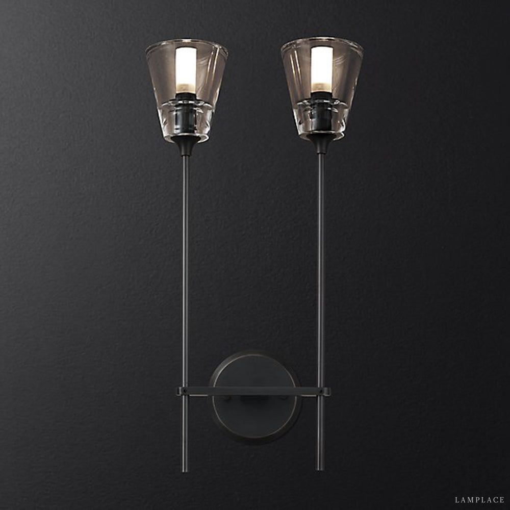Torche Sculpted Glow Double Wall Sconce
