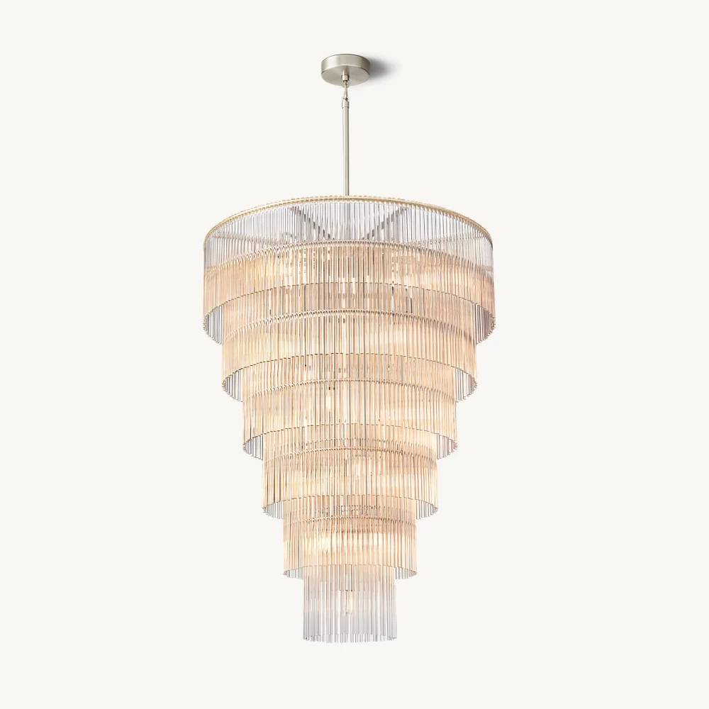 Amadeo Prismatic Array Grand Glass Chandelier 36"
