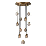 Pearl Carved Inciso Round Chandelier 22"
