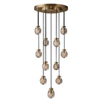 Pearl Carved Inciso Round Chandelier 38"