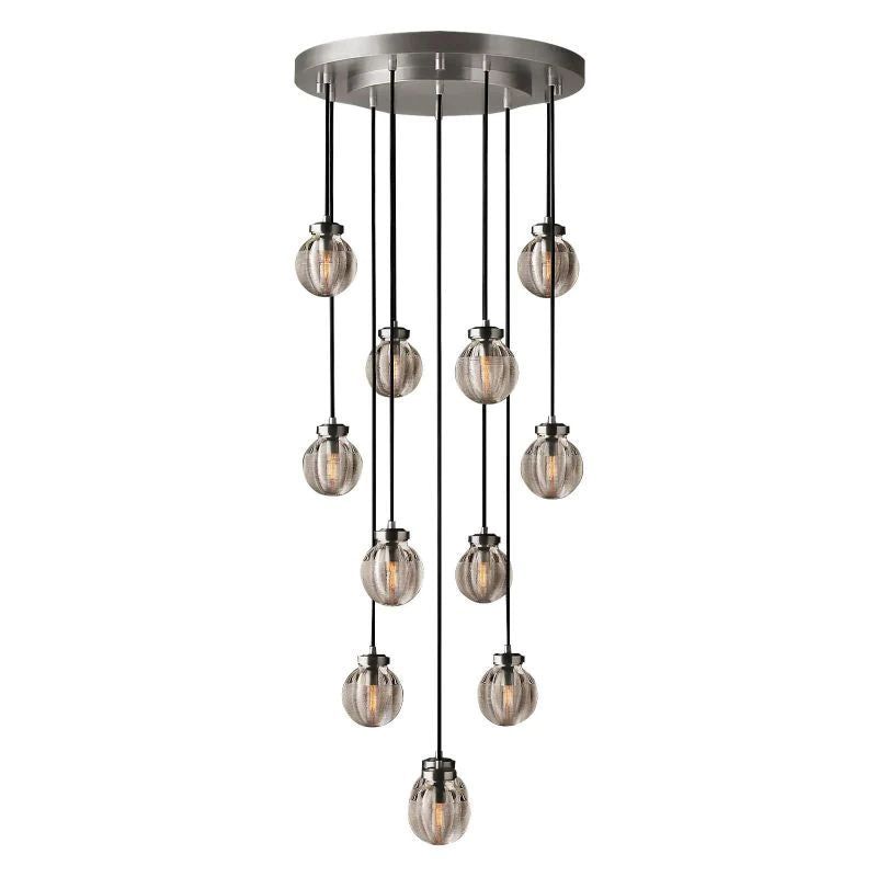 Pearl Carved Inciso Round Chandelier 22"