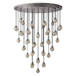 Pearl Carved Inciso Round Chandelier 60"