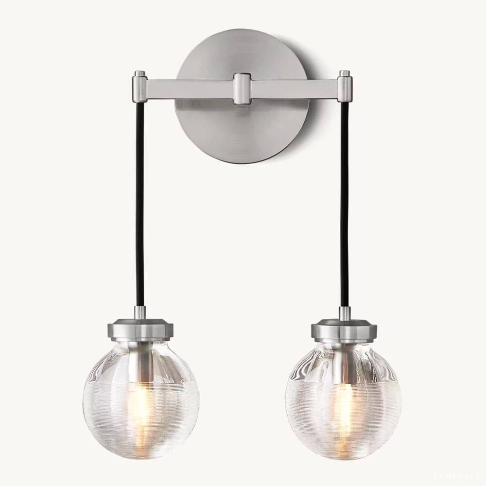 Pearl Carved Inciso Double Wall Sconce