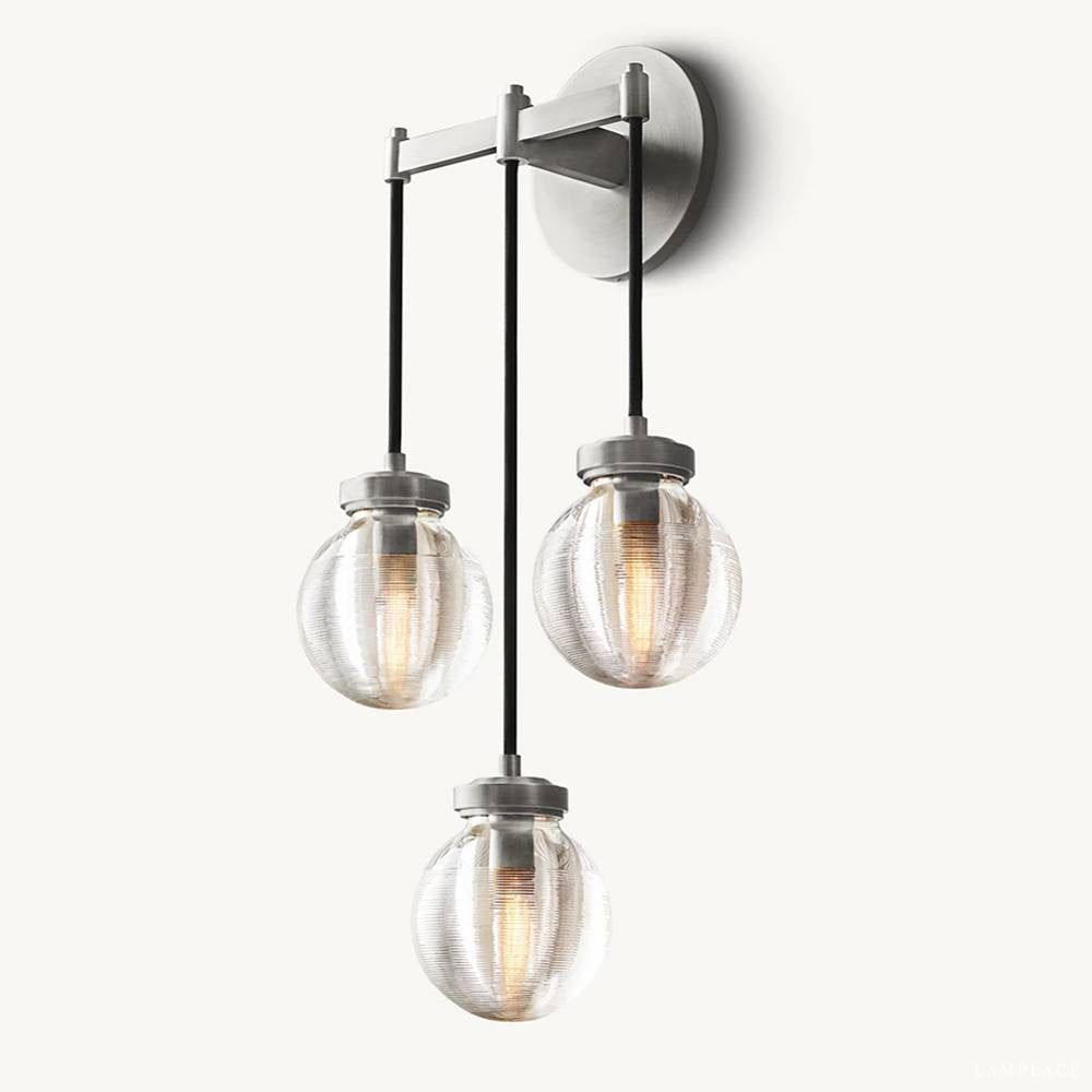 Pearl Carved Inciso Triple Wall Sconce