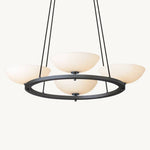 Vernet Porcelain Shade Round Chandelier 36"