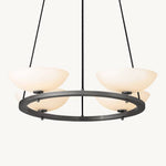 Vernet Porcelain Shade Round Chandelier 36"