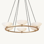 Vernet Porcelain Shade Round Chandelier 48"