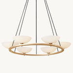 Vernet Porcelain Shade Round Chandelier 48"