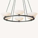 Vernet Porcelain Shade Round Chandelier 48"
