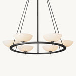 Vernet Porcelain Shade Round Chandelier 48"
