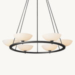 Vernet Porcelain Shade Round Chandelier 48"