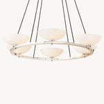 Vernet Porcelain Shade Round Chandelier 48"