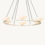 Vernet Porcelain Shade Round Chandelier 60"