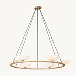 Vernet Porcelain Shade Round Chandelier 60"