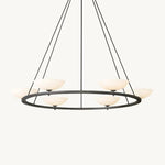 Vernet Porcelain Shade Round Chandelier 60"