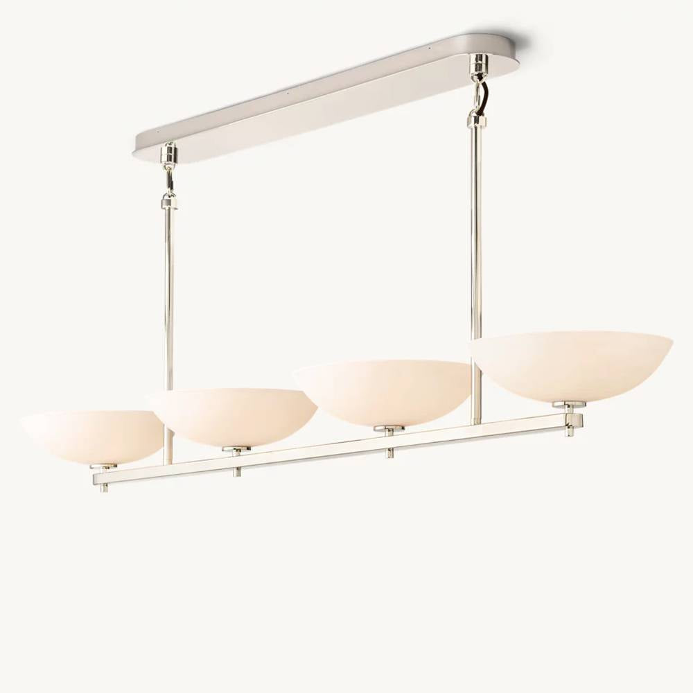 Vernet Porcelain Shade Linear Chandelier 60"