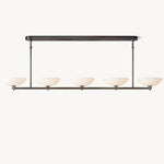 Vernet Porcelain Shade Linear Chandelier 76"