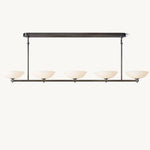 Vernet Porcelain Shade Linear Chandelier 76"