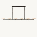 Vernet Porcelain Shade Linear Chandelier 96"