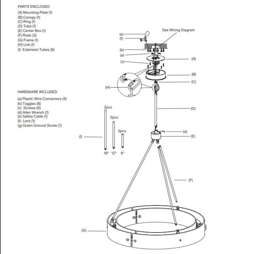 Vouvray Etched Metal Round Chandelier 36"