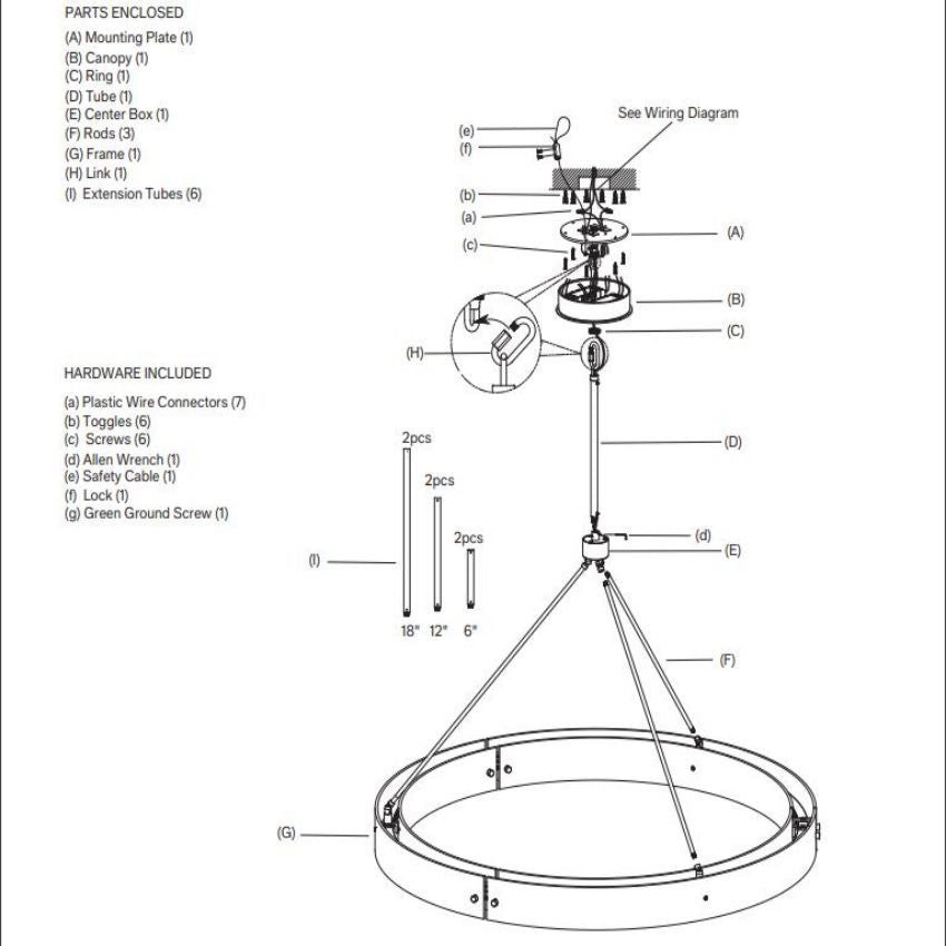 Vouvray Etched Metal Round Chandelier 48"