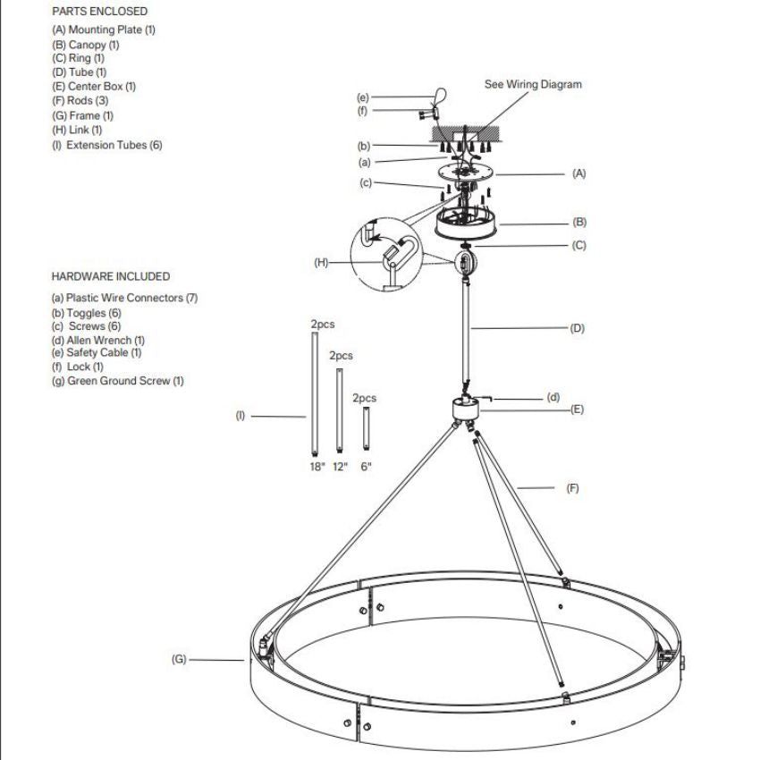 Vouvray Etched Metal Round Chandelier 60"