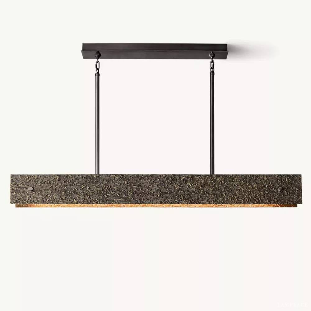 Vouvray Etched Metal Linear Chandelier 54"