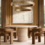 Vouvray Etched Metal Two-Tier Round Chandelier 72"