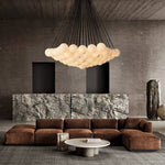 Etoelis Cluster Alabaster Round Chandelier