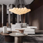 Etoelis Cluster Alabaster Round Chandelier