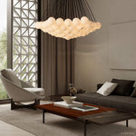 Etoelis Cluster Alabaster Round Chandelier