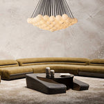 Etoelis Cluster Alabaster Round Chandelier