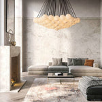 Etoelis Cluster Alabaster Round Chandelier