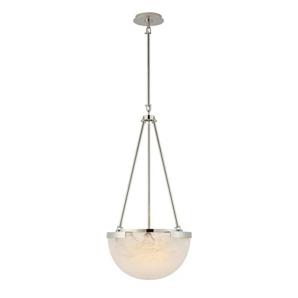 Halver Alabaster Dome Pendant Light