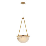Halver Alabaster Dome Pendant Light