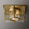 Petrus Structured Glass Square Flush Mount