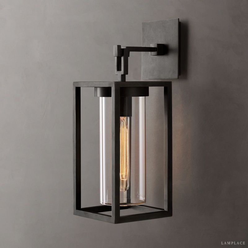 Petrus Structured Glass Square Wall Sconce