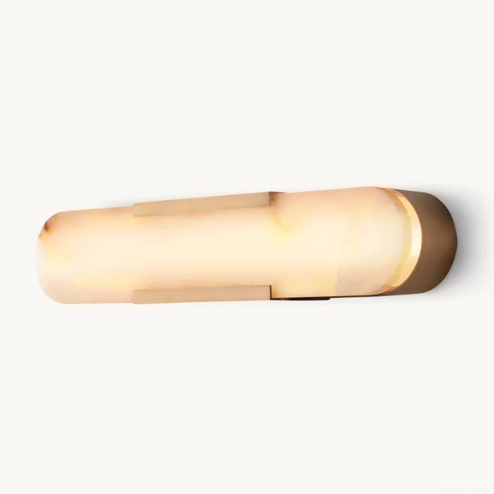 Halver Alabaster Panel Grand Wall Sconce