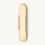 Halver Alabaster Panel Grand Wall Sconce