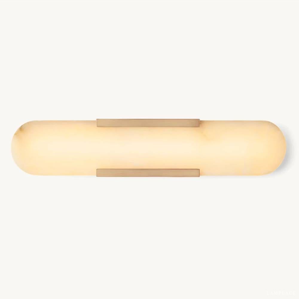 Halver Alabaster Panel Grand Wall Sconce