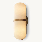 Halver Alabaster Panel Pill Wall Sconce