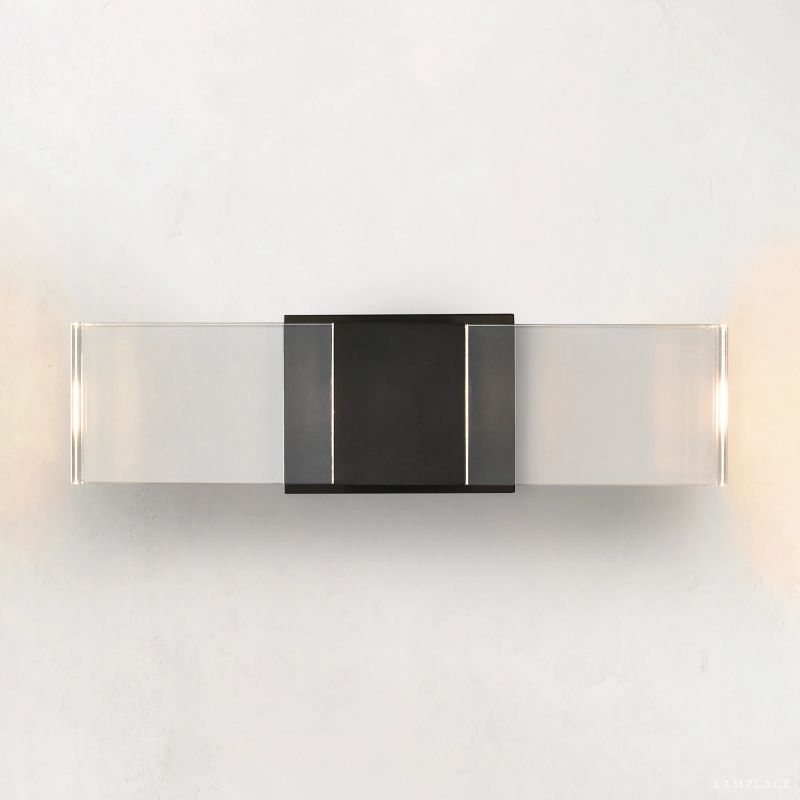 Serra Plane Crystal Linear Wall Sconce