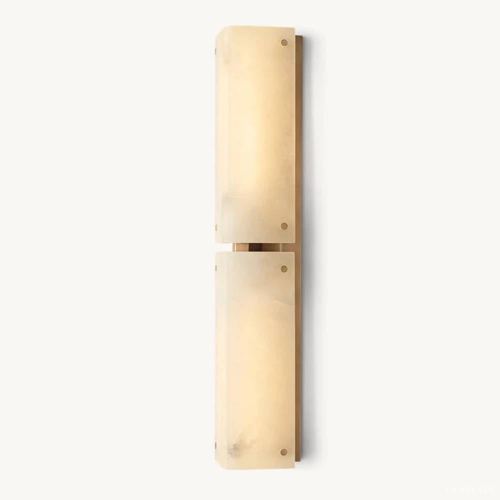 Reynard Stacked Alabaster Double Wall Sconce