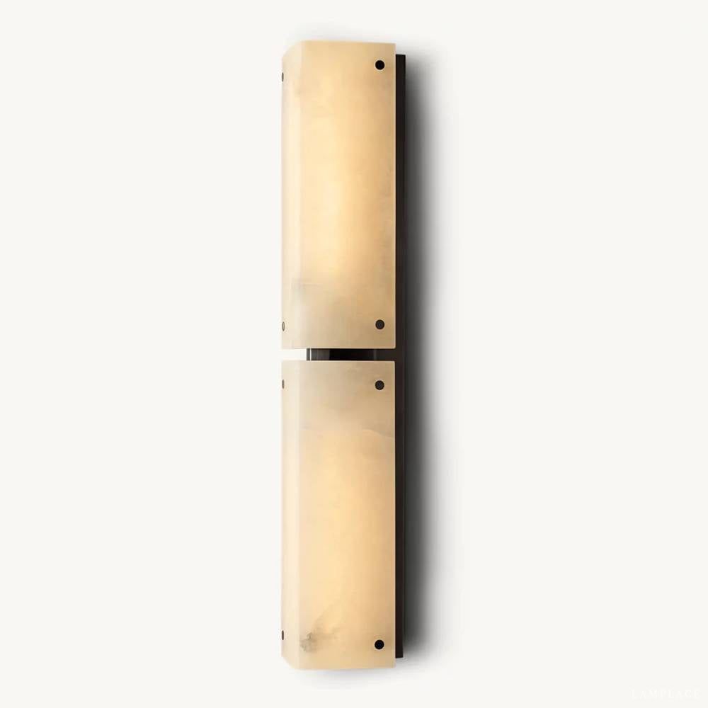 Reynard Stacked Alabaster Double Wall Sconce