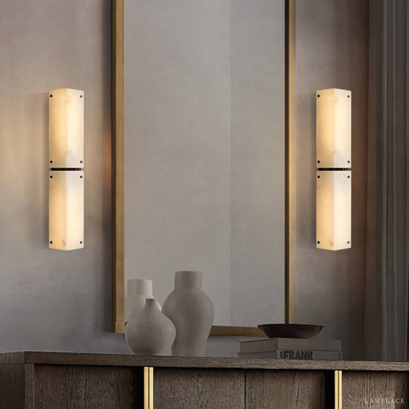 Reynard Stacked Alabaster Double Wall Sconce