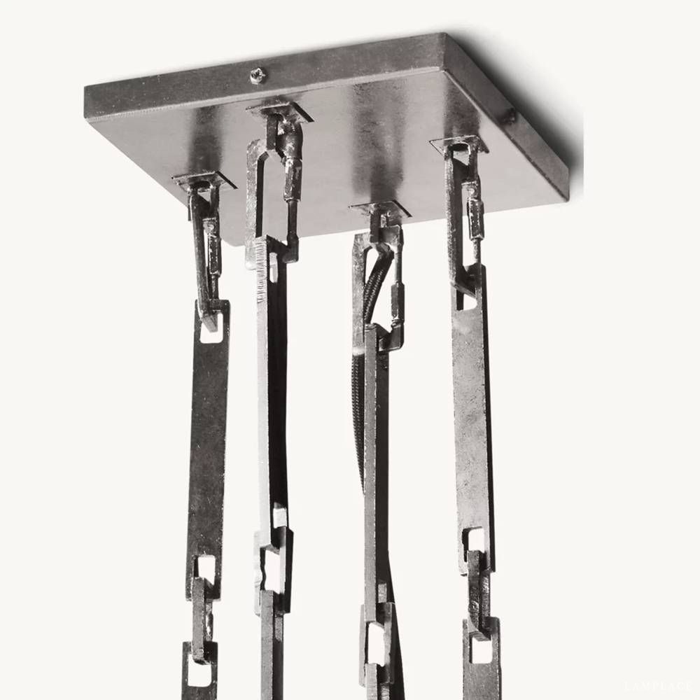 Wright Simplicity Forged Square Chandelier 48"