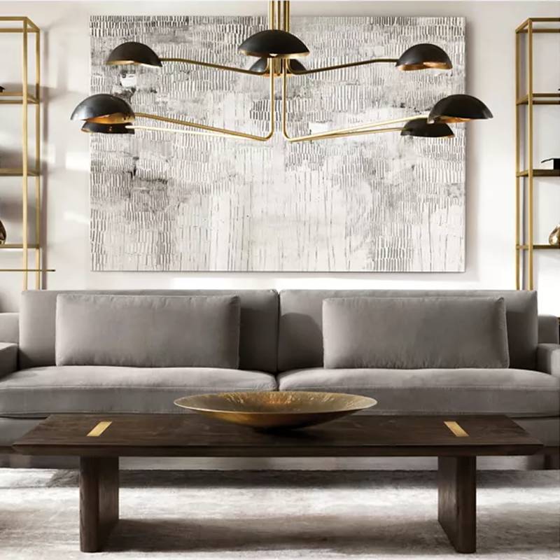 Convessi Sculpted Flow Linear Chandelier 54"