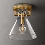 Machinist Glass Funnel Flush Mount